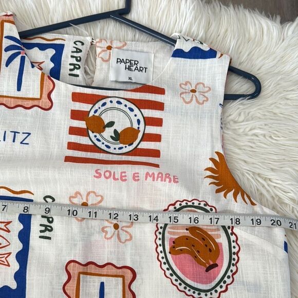 Zara Boxy Red and Blue Sleeveles Dress Size XL - Picture 5 of 6